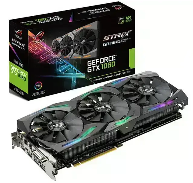 ASUS GeForce GTX 1060 6GB ROG Strix OC Edition VR Ready HDMI DP Graphic Card (STRIX-GTX1060-O6G-GAMING)