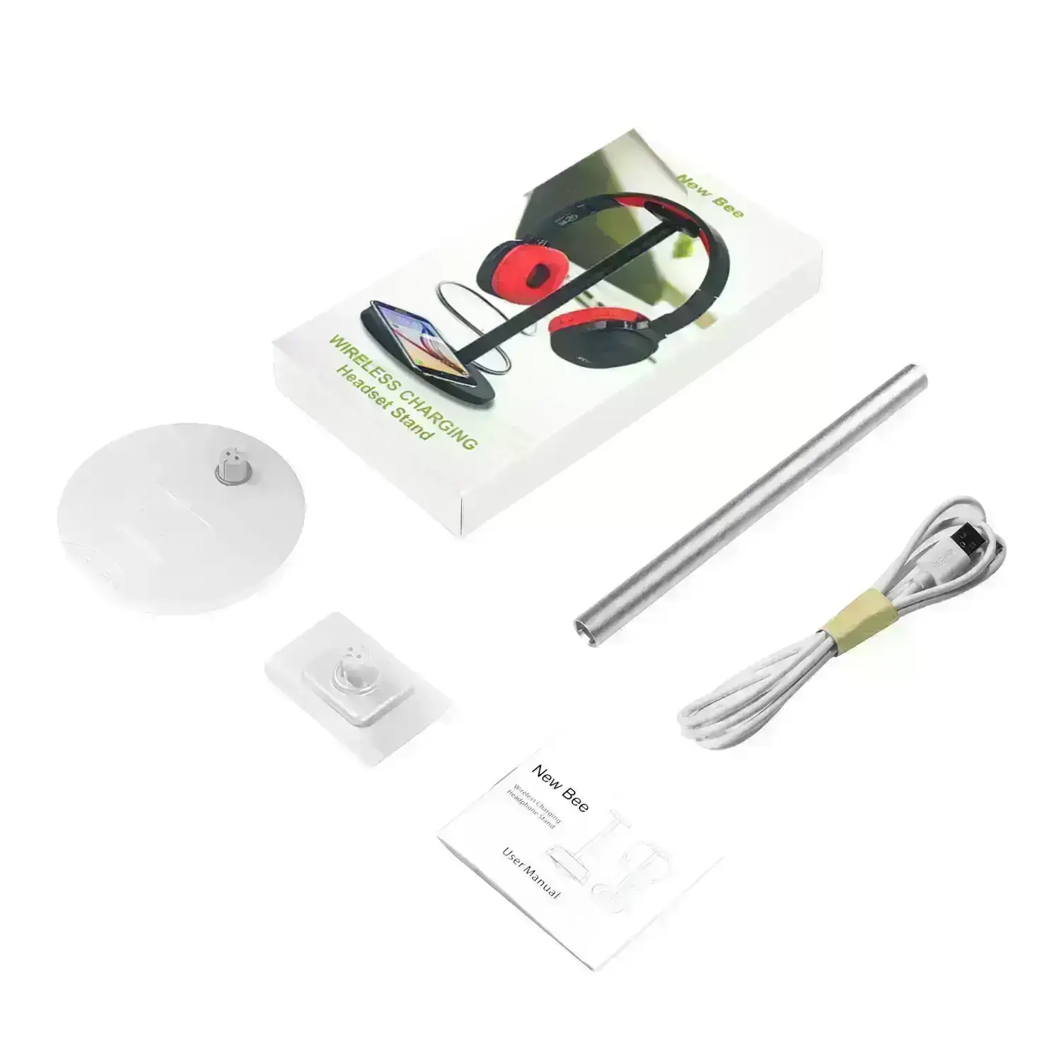 Wireless Charging with Headphone stand New Bee Sturdy 2-in-1