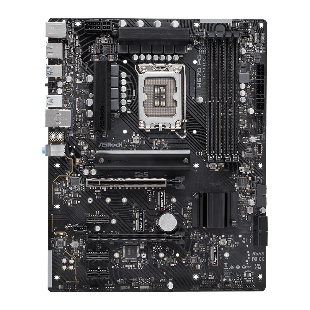 Core i5 12400F+H670 PG RIPTIDE（PCIEロック破損 ASRock Intel H670 PG Riptide PCIe 5.0 ATX Motherboard