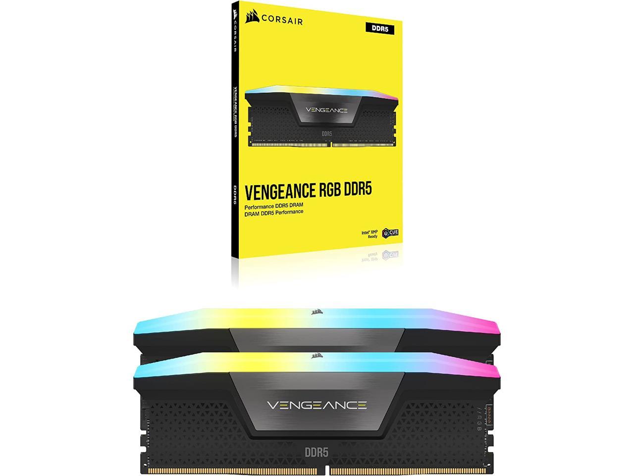 CORSAIR Vengeance RGB 64GB (2 x 32GB) 288-Pin PC RAM DDR5 6000